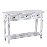 Heaven Wooden Console Foyer Table (White Cemented)