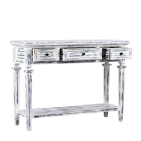 Heaven Wooden Console Foyer Table (White Cemented)