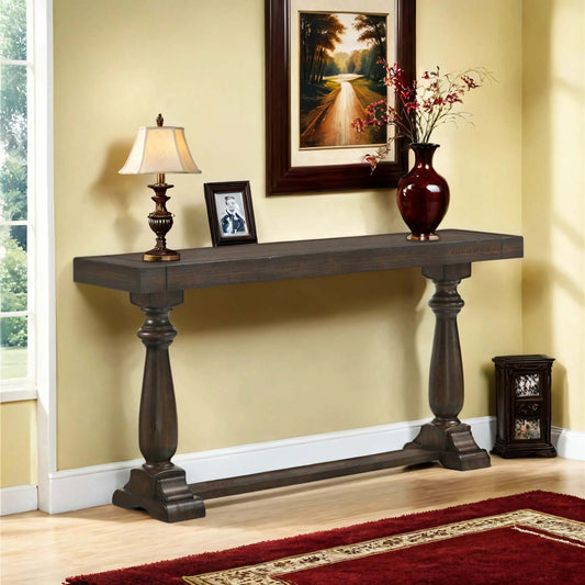 Uvi Wooden Console Foyer Table (Walnut)