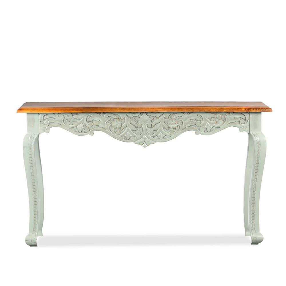 Tevian Wooden Console Foyer Table (Green Distress)