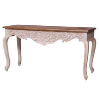 Tevian Wooden Console Foyer Table (Light Pink Distress)