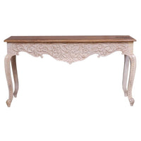 Tevian Wooden Console Foyer Table (Light Pink Distress)