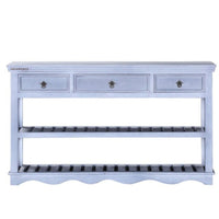 Sendh Wooden Console Table with Drawers (Light Grey)