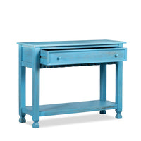 Krien Wooden Console Entryway Table (Blue Distress)