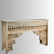 Otter Wooden Carved Entryway Console Table (Off White Distress)