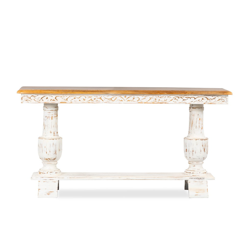 Wakte Wooden Entryway Table (White Distress)