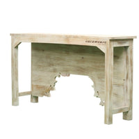 Calian Wooden Carved Console Table (Cream Distress)