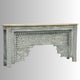 Calian Wooden Carved Console Table (Grey Distress)