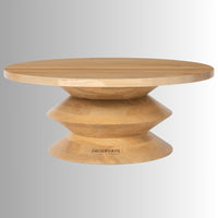 Krebi Wooden Round Coffee Table (Natural)