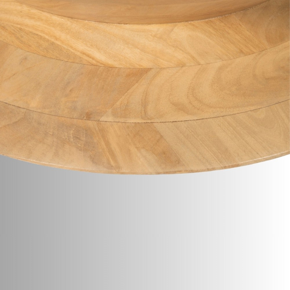 Krebi Wooden Round Coffee Table (Natural)