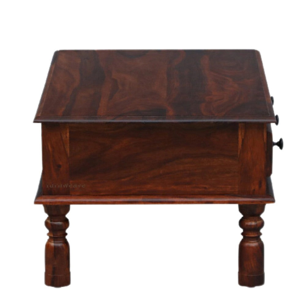 Sidhea Wooden Coffee Table with Drawers (Teak)