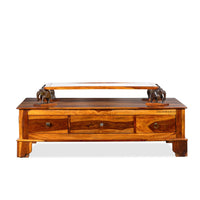 Avel Wooden Large Coffee Table in Sheesham Wood (Honey)