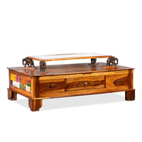 Avel Wooden Large Coffee Table in Sheesham Wood (Honey)