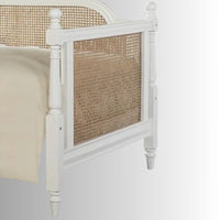 Opin Wooden Rattan Diwan (White)