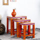 Josin Wooden Handpainted Nest of Tables (Set of Three)