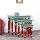 Gulmohar Wooden Handpainted Tables Set of Three ( Handpainted 3 )