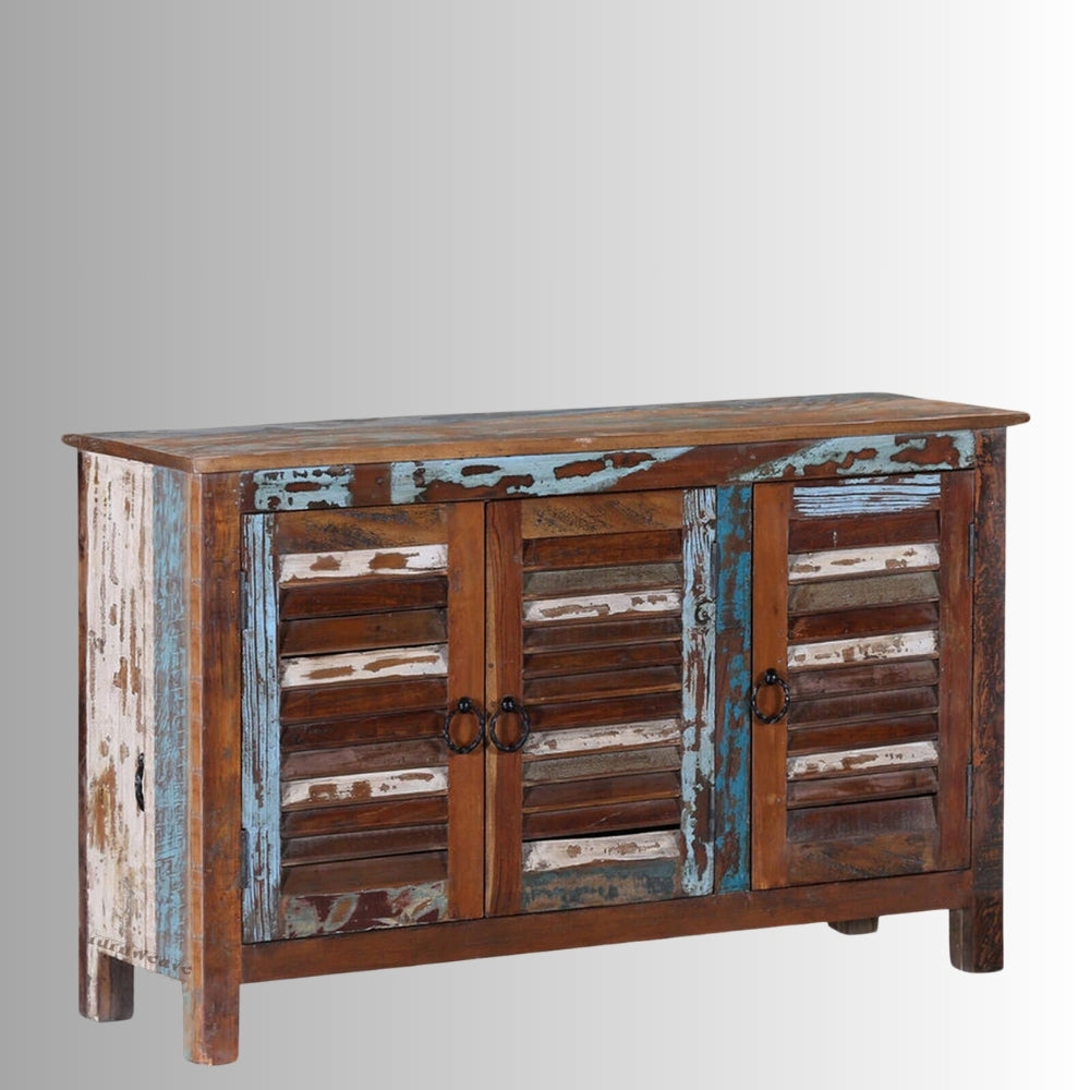 Oketa Wooden Reclaimed Finish Shoe Cabinet (Reclaimed)