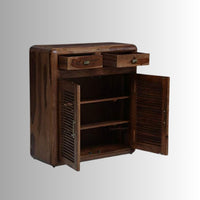 Aviat Solid Wood Cabinet for Storage (Brown)