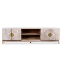 Eisth Wooden TV Cabinet Unit (Natural Brown)