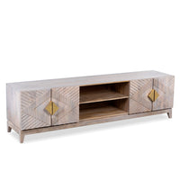 Eisth Wooden TV Cabinet Unit (Natural Brown)