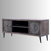 Wikte Wooden Carved Tv Cabinet