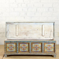 Firea Wooden Handpainted Trunk Table (Handpainted)