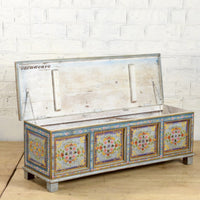 Firea Wooden Handpainted Trunk Table (Handpainted)