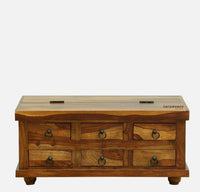 Sever Wooden Trunk with Drawers