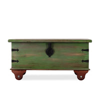 Boran Wooden Centre Table with Storage (Green Distress)