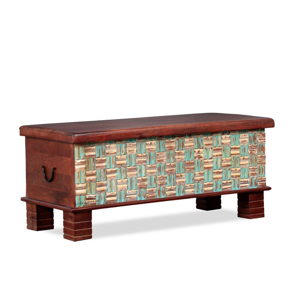 Nivari Wooden Trunk cum coffee Table (Mahagony)