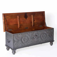 Dinea Wooden Centre Table Trunk (Grey)