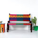 Srima Wooden Handwoven Backrest Bench (Colorful 3)