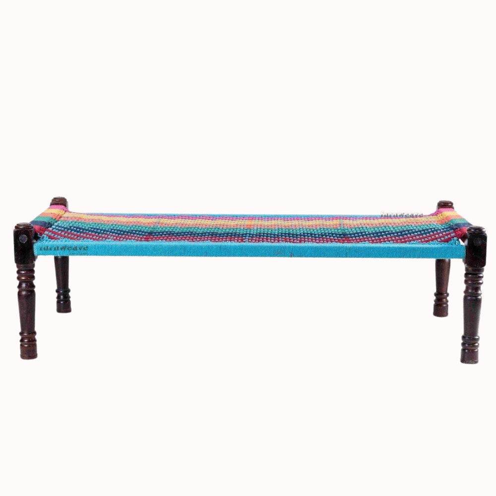 Rajasthani Wooden Khatiya Khaat (6 Line Weave)