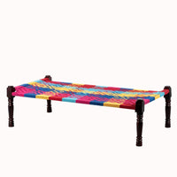 Rajasthani Wooden Khatiya Khaat (Colorful 001)