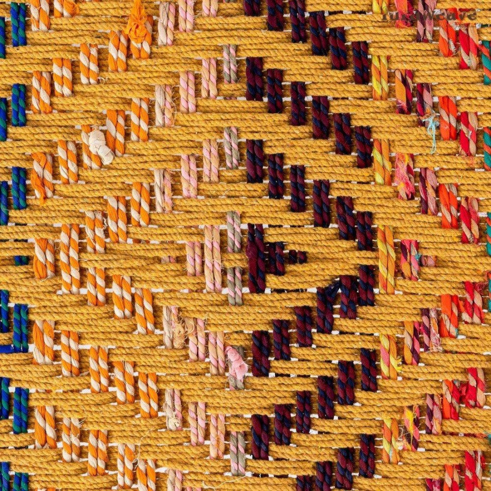 Rajasthani Wooden Khatiya Khaat (Yellow and Multicolor)