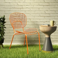 Keme Outdoor Patio Powder Coated Chair (Orange)