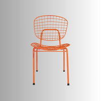 Keme Outdoor Patio Powder Coated Chair (Orange)