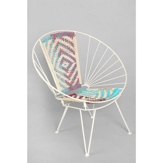 Jila Handwoven Metal Balcony Chair (Colorful)