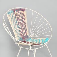 Jila Handwoven Metal Balcony Chair (Colorful)