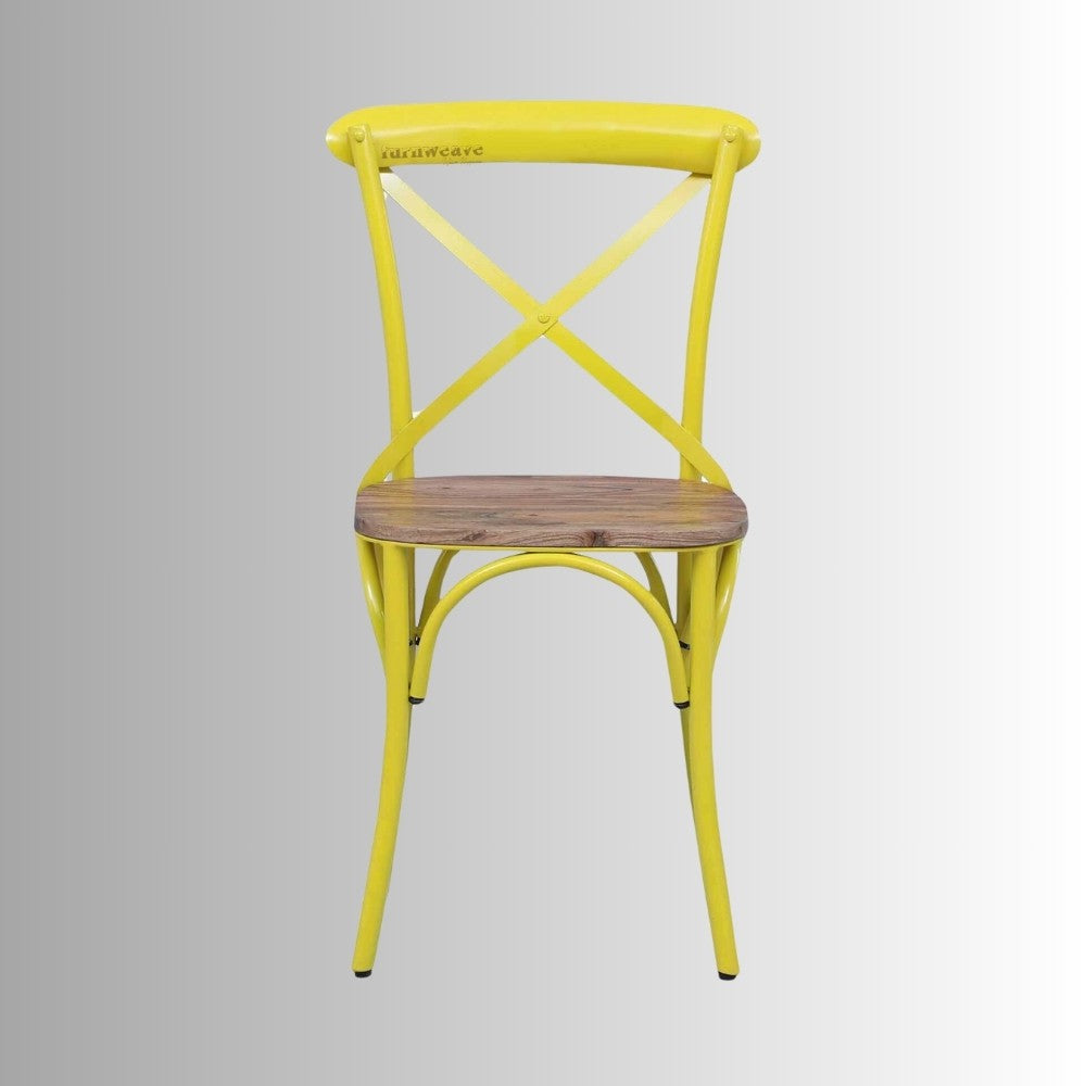 Gage Metal Garden Chairs Set of Two (Yellow)