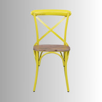 Gage Metal Garden Chairs Set of Two (Yellow)