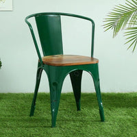 Dany Metal Powder Coated Chair (Dark Green)