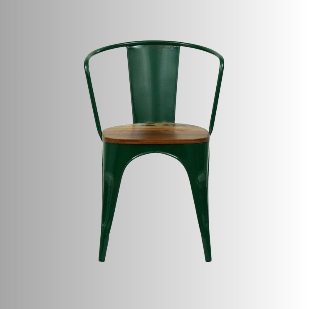 Dany Metal Powder Coated Chair (Dark Green)