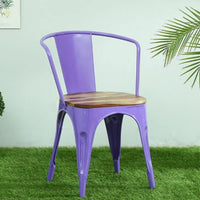 Dany Metal Powder Coated Chair (Purple)