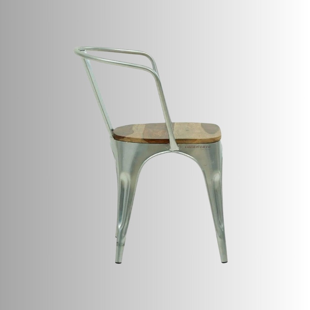 Dany Metal Powder Coated Chair (Silver)