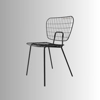 Revya Metal Powder Coated Outdoor Chair (Black)