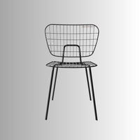 Revya Metal Powder Coated Outdoor Chair (Black)