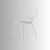 Revya Metal Powder Coated Outdoor Chair (White)