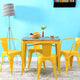 Hube Patio Outdoor Chair and Table (Yellow)