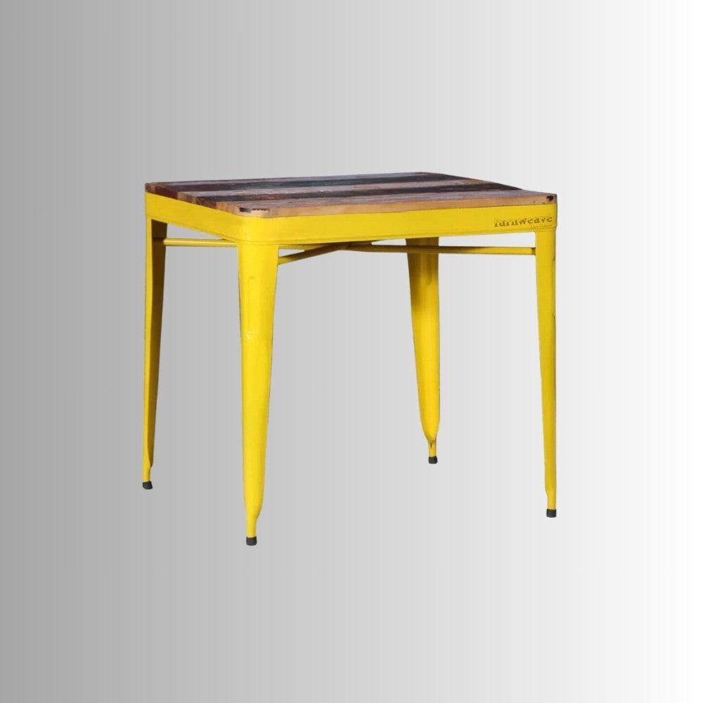 Hube Patio Outdoor Chair and Table (Yellow)